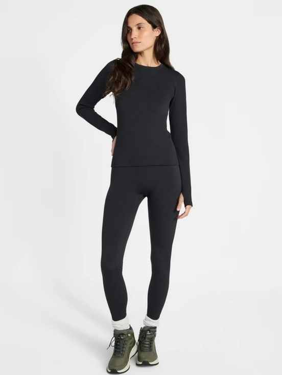 Ozark Trail Pants - Ozark Trail Women's 2XL Warmer Seamless Ribbed Thermal Set Legging + Crew Top